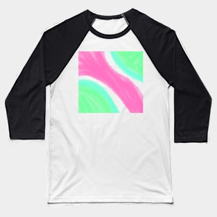 Pink green watercolor art design Baseball T-Shirt